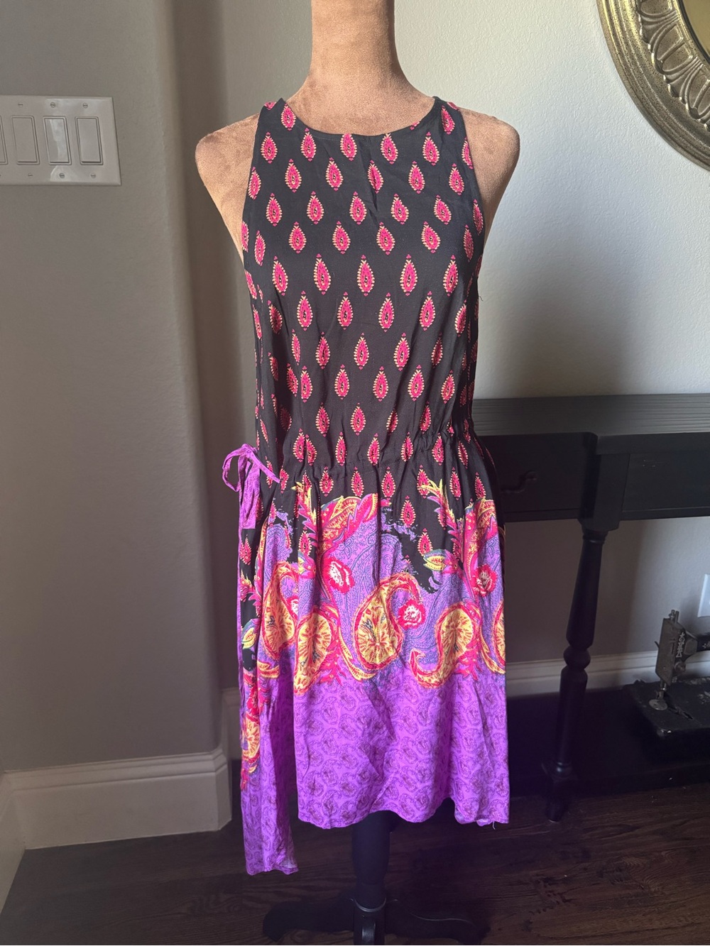 Intimately Free People Rendezvous Dress S Boho Open Back Handkerchief Hem